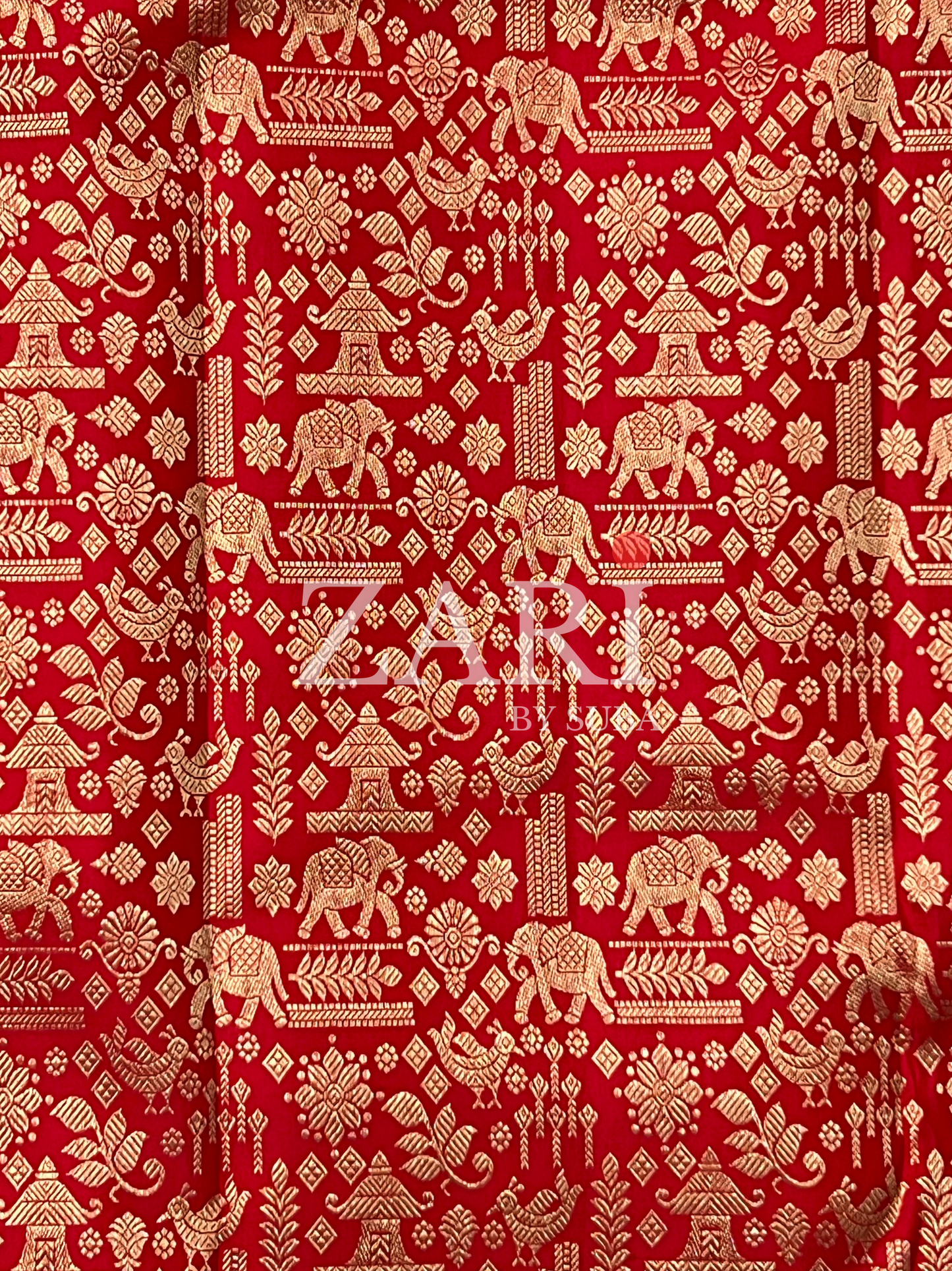 CRIMSON RADIANCE - Pure Kanchipuram Silk Saree
