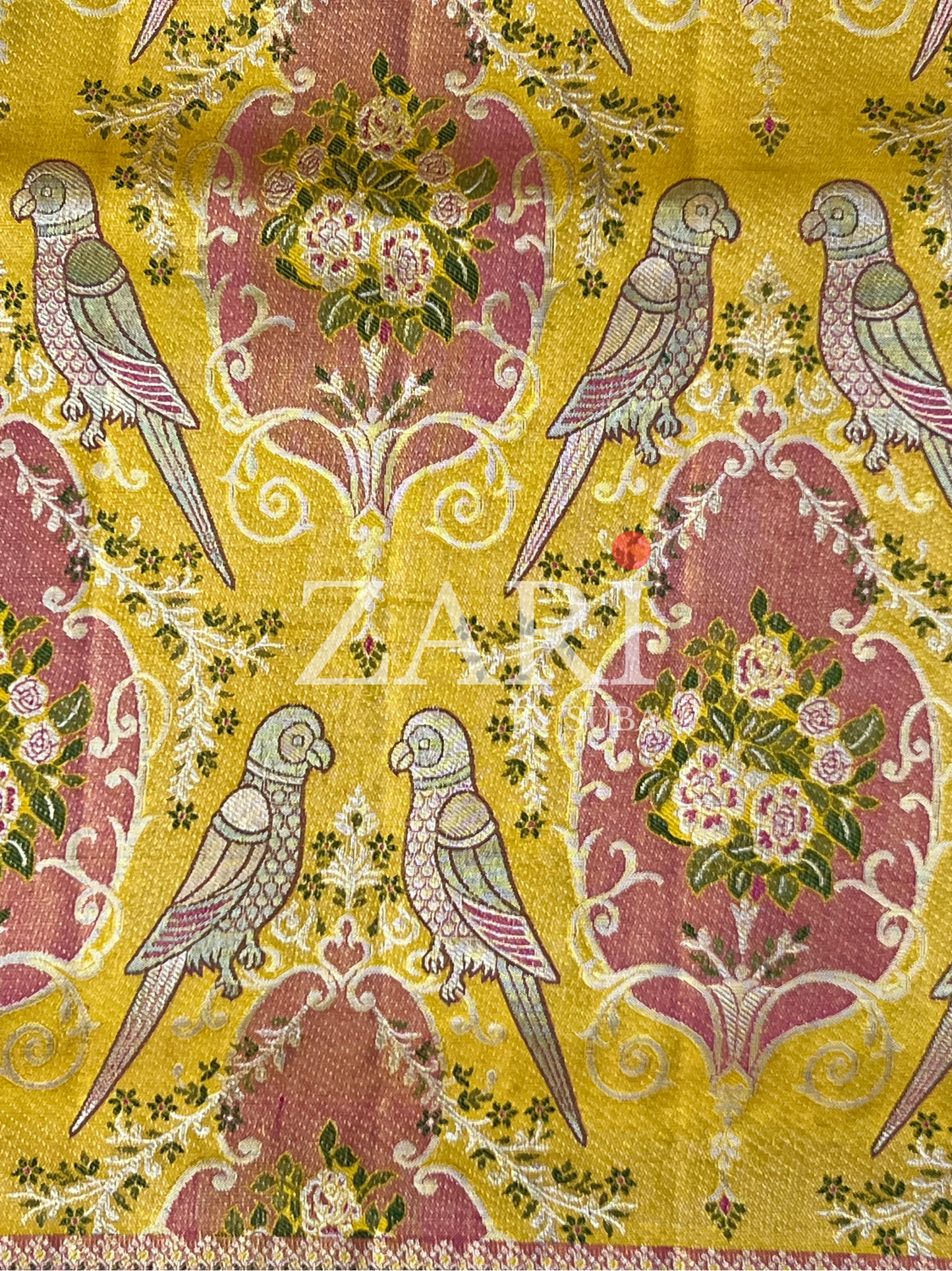 PARROT PARADISE - Pure Kanchipuram Silk Saree