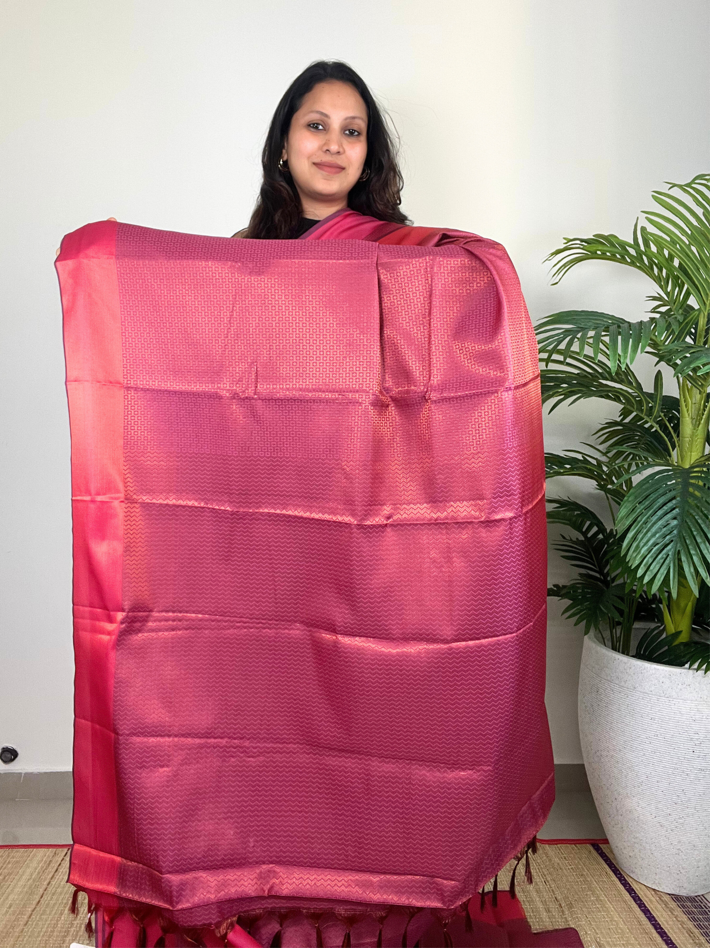 Pink - Soft Silk Saree