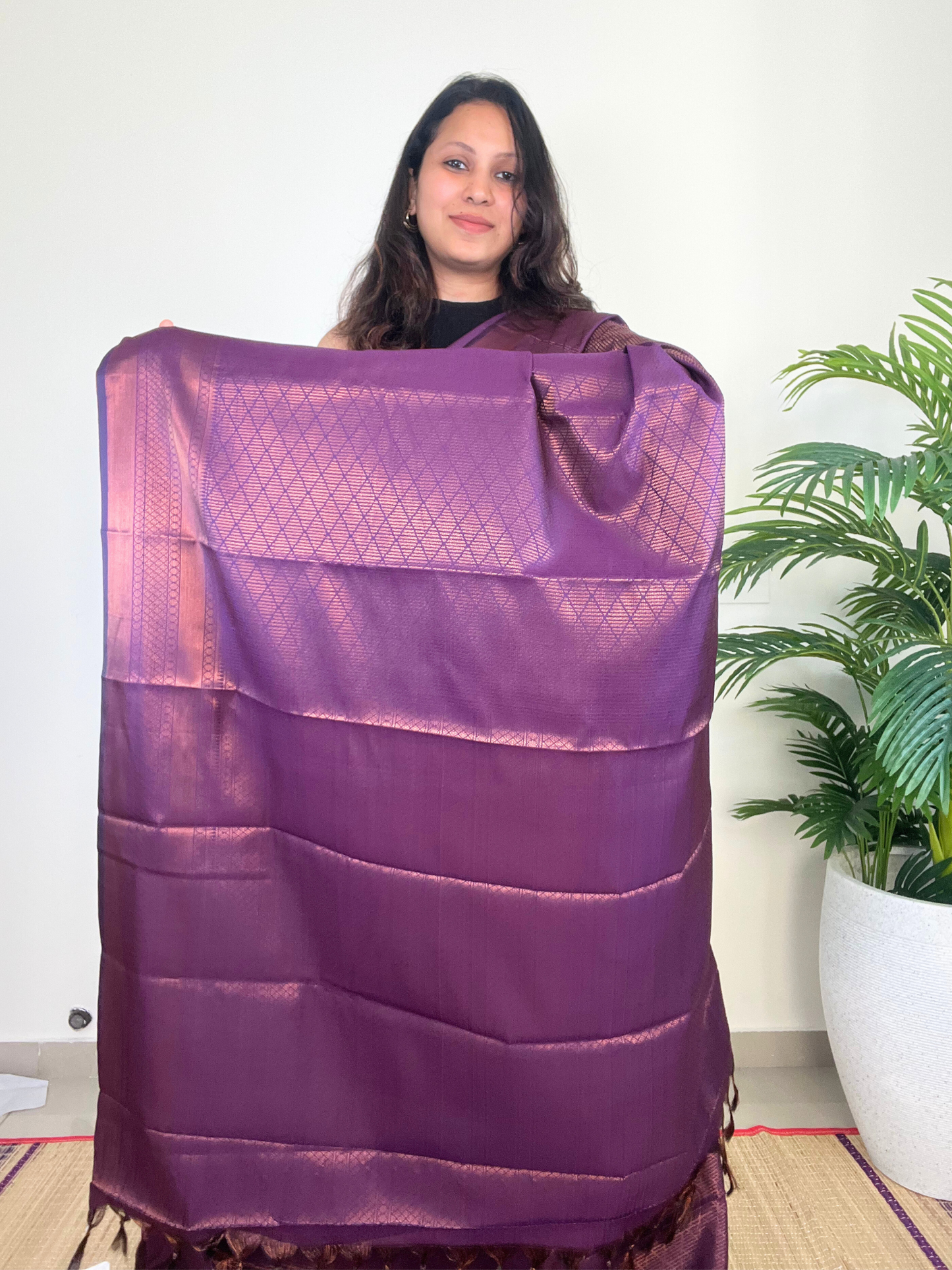Purple - Soft Silk Saree