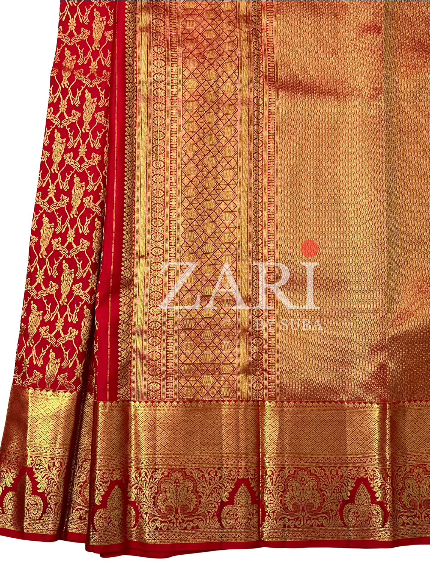 DIVINE CRIMSON - Pure Kanchipuram Silk Saree