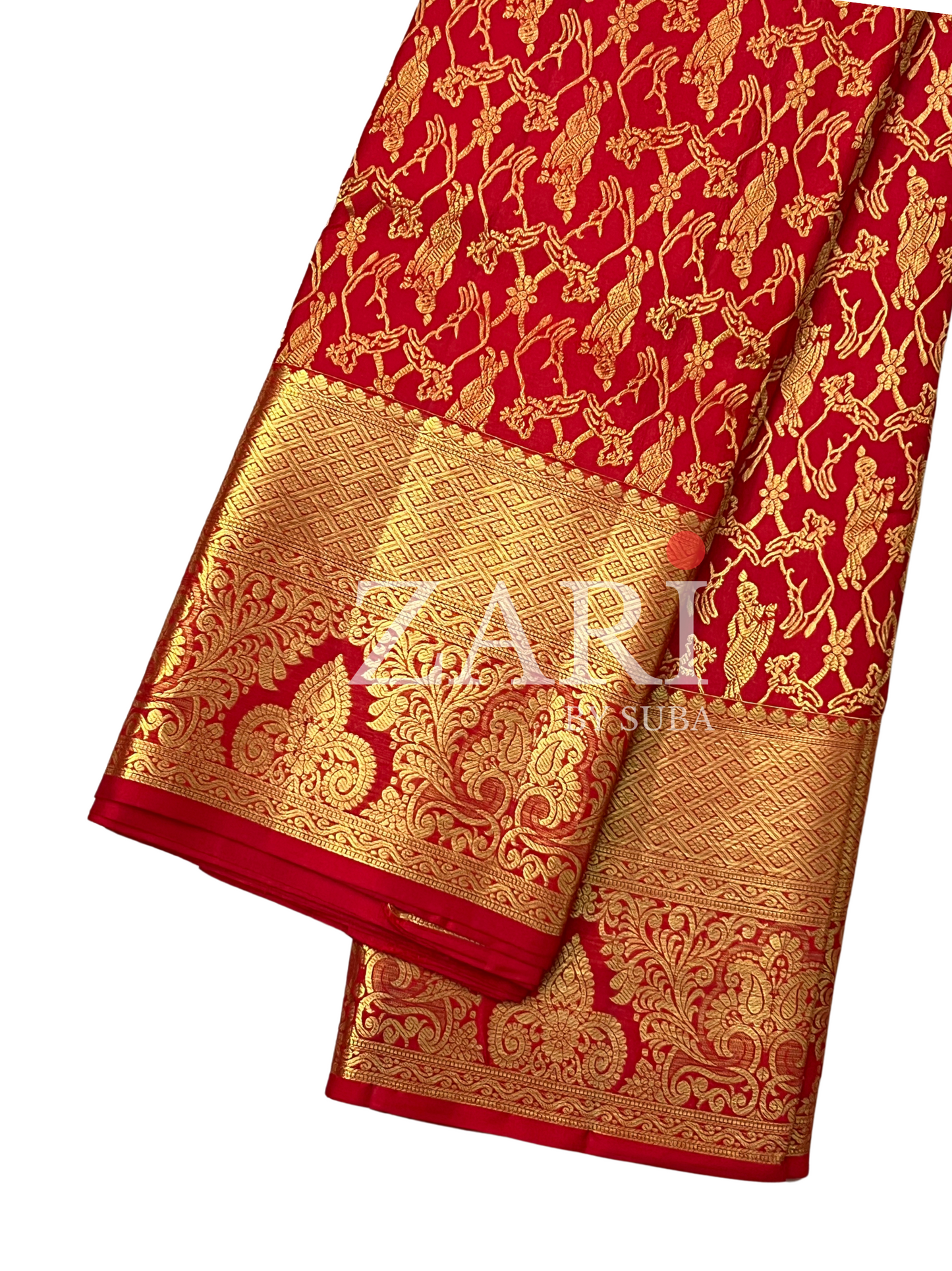 DIVINE CRIMSON - Pure Kanchipuram Silk Saree